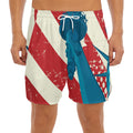 American Statue of Liberty Print Men's Split Running Shorts