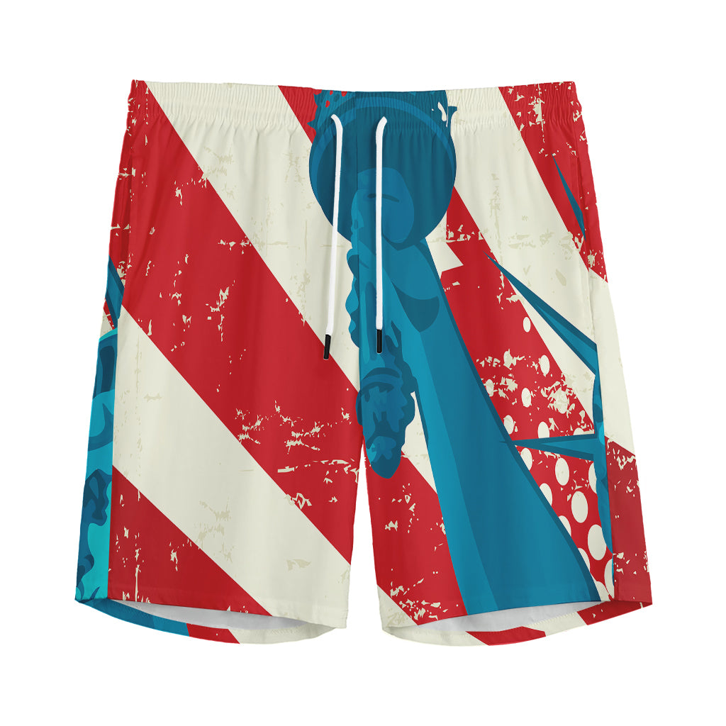 American Statue of Liberty Print Men's Sports Shorts