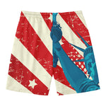 American Statue of Liberty Print Men's Swim Trunks