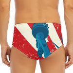American Statue of Liberty Print Men's Triangle Swim Briefs