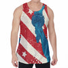 American Statue of Liberty Print Men's Velvet Tank Top