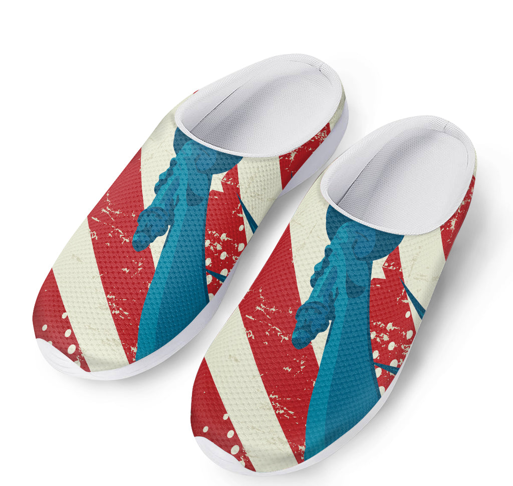 American Statue of Liberty Print Mesh Casual Shoes