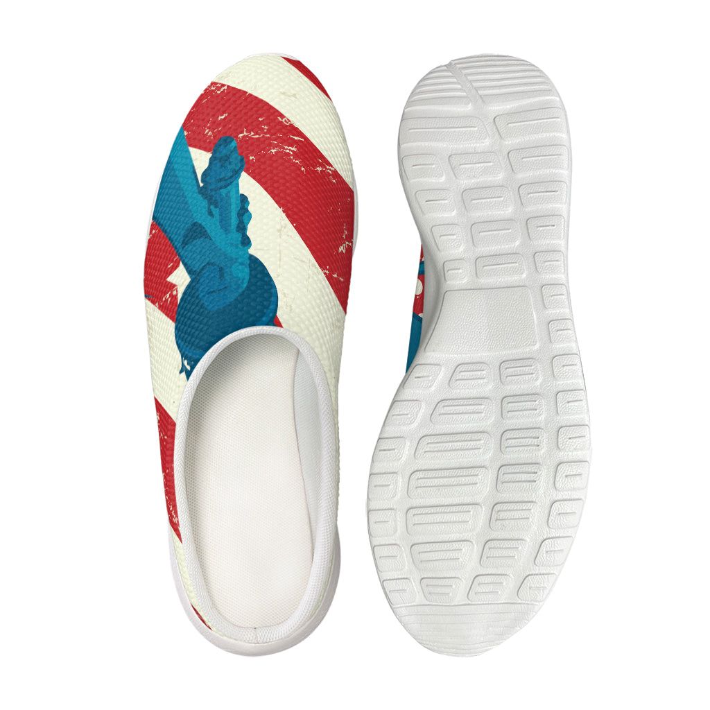 American Statue of Liberty Print Mesh Casual Shoes