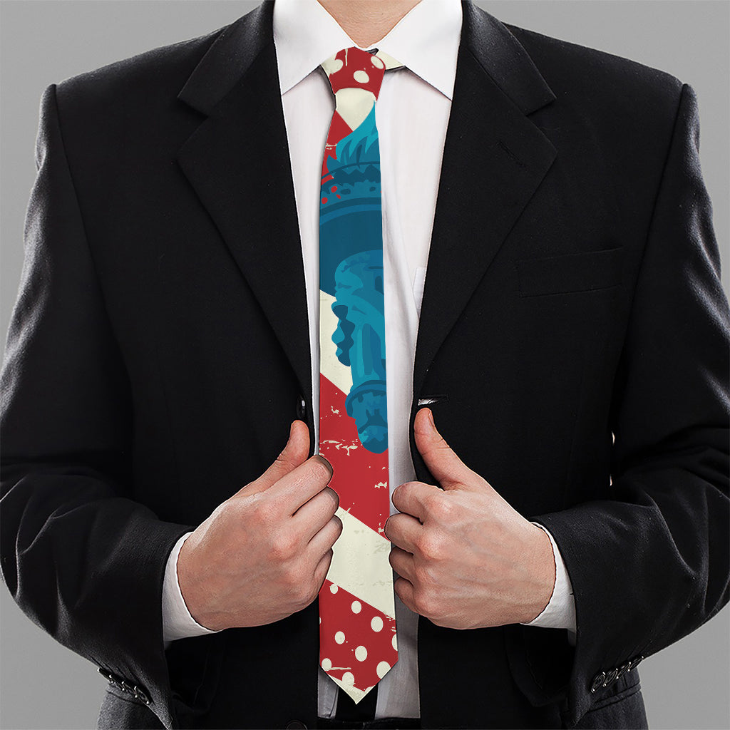 American Statue of Liberty Print Necktie