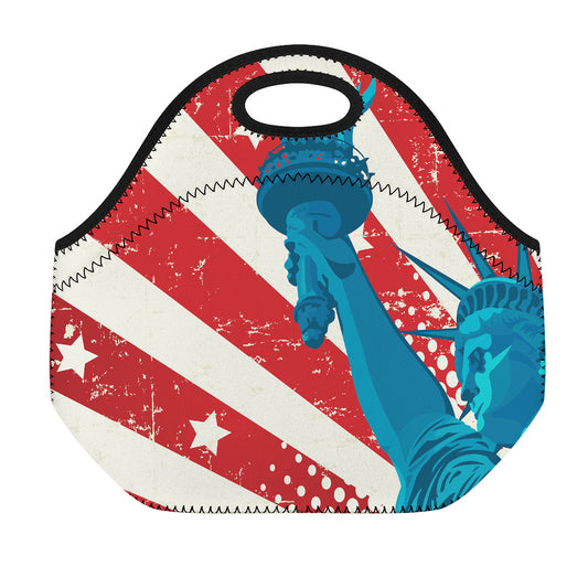 American Statue of Liberty Print Neoprene Lunch Bag