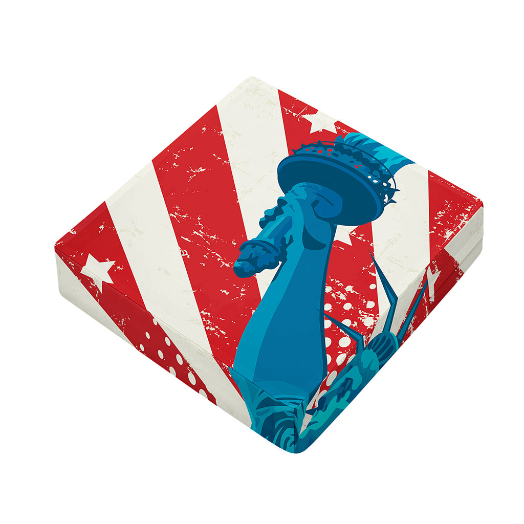 American Statue of Liberty Print Outdoor Seat Cushion Cover