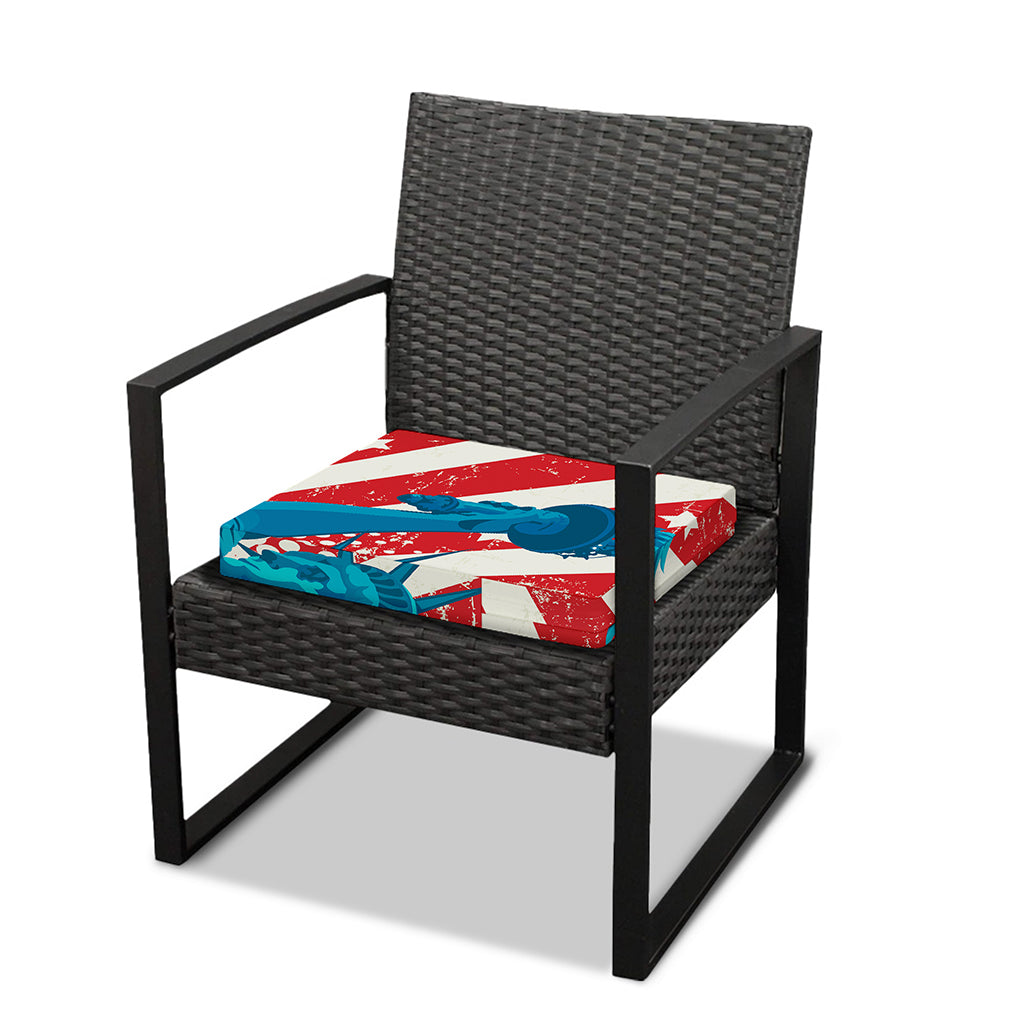 American Statue of Liberty Print Outdoor Seat Cushion Cover