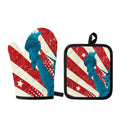 American Statue of Liberty Print Oven Mitt And Pot Holder Set