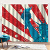 American Statue of Liberty Print Pencil Pleat Curtains