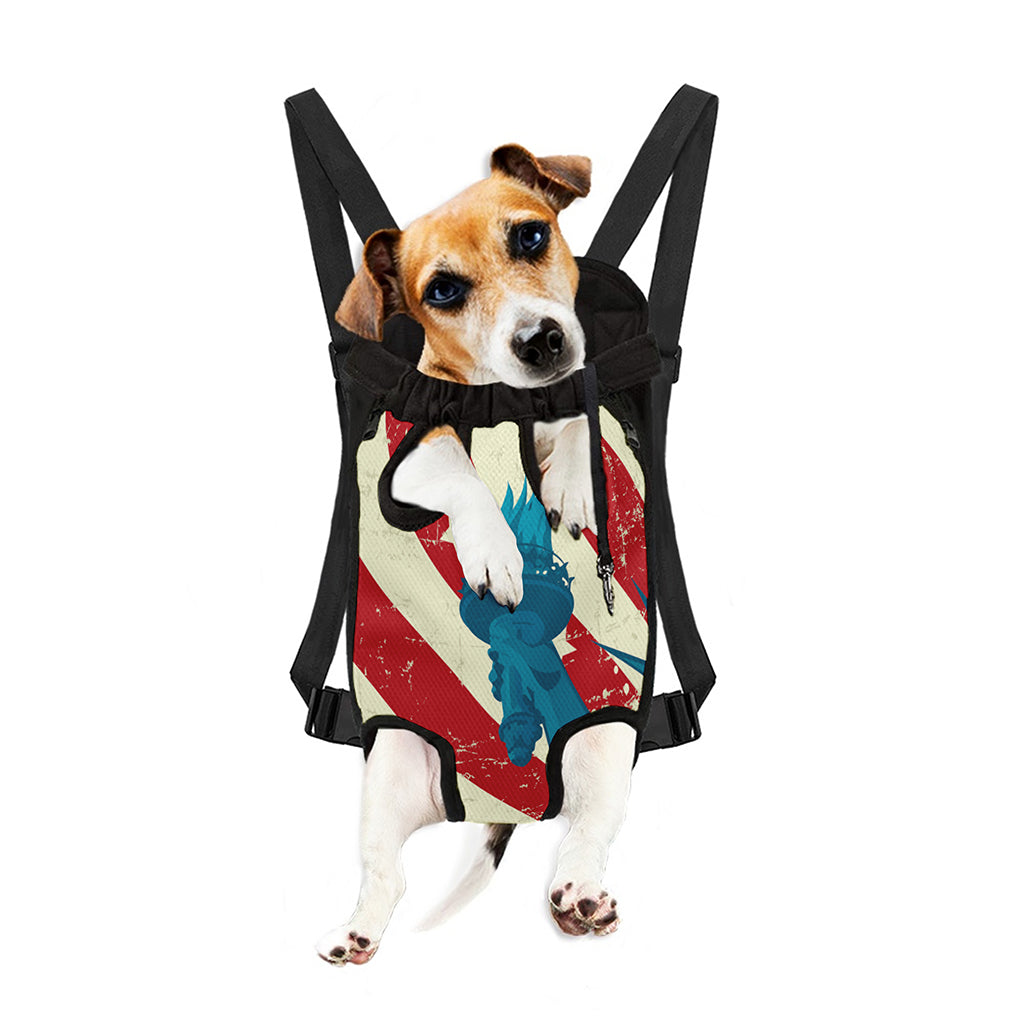 American Statue of Liberty Print Pet Carrier Backpack