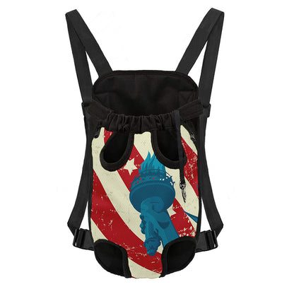 American Statue of Liberty Print Pet Carrier Backpack