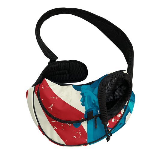 American Statue of Liberty Print Pet Sling Carrier