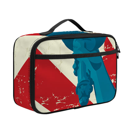 American Statue of Liberty Print Portable Lunch Bag