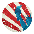 American Statue of Liberty Print Round Blanket