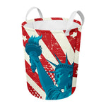 American Statue of Liberty Print Round Laundry Basket