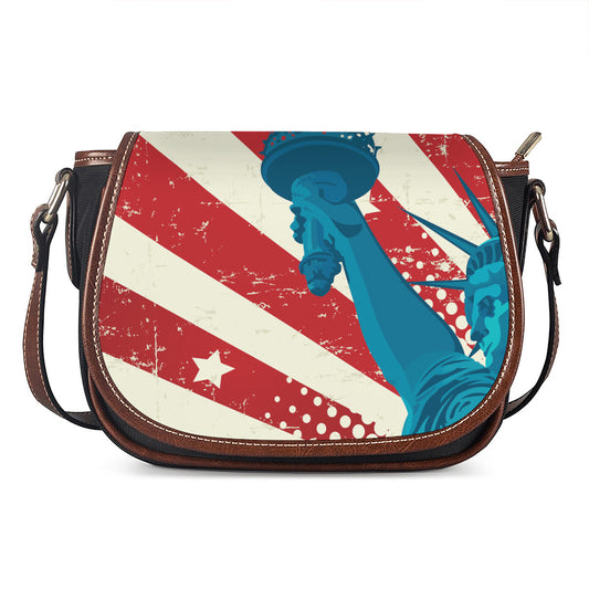 American Statue of Liberty Print Saddle Bag