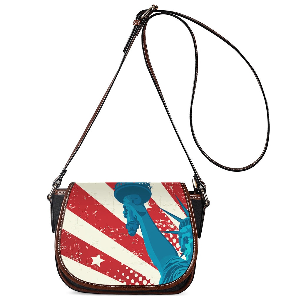 American Statue of Liberty Print Saddle Bag