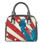 American Statue of Liberty Print Shoulder Handbag