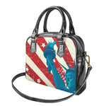 American Statue of Liberty Print Shoulder Handbag