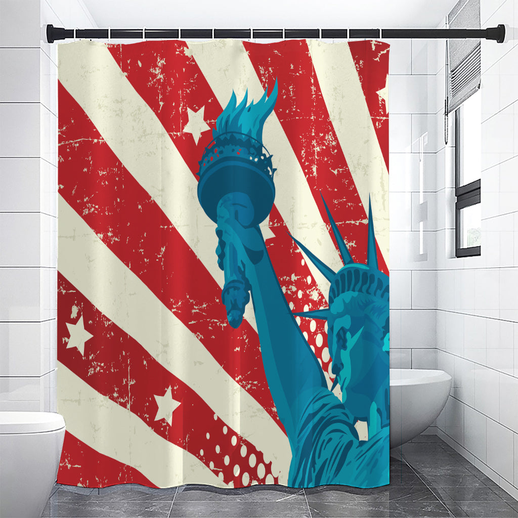American Statue of Liberty Print Shower Curtain