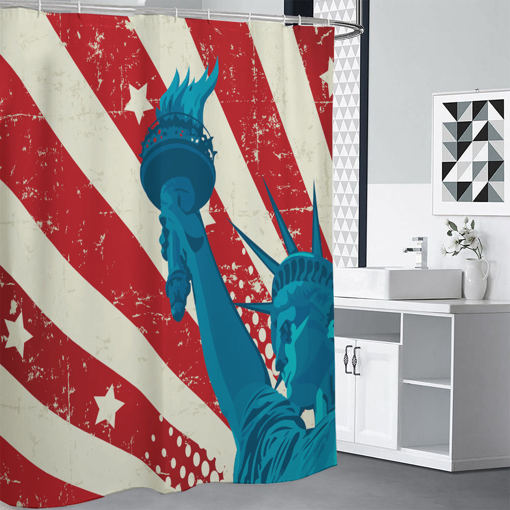 American Statue of Liberty Print Shower Curtain