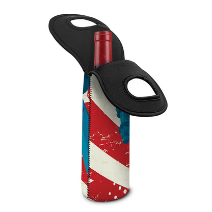 American Statue of Liberty Print Single Neoprene Wine Tote