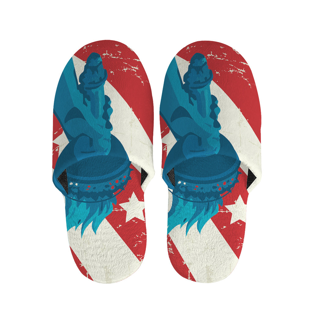American Statue of Liberty Print Slippers