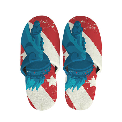 American Statue of Liberty Print Slippers