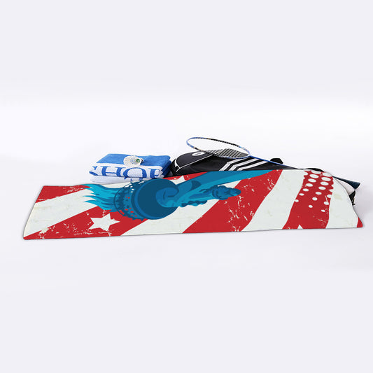 American Statue of Liberty Print Sports Towel