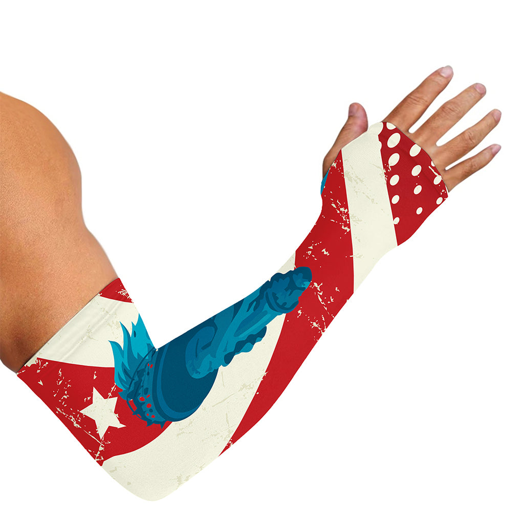 American Statue of Liberty Print Sun Protection Arm Sleeves