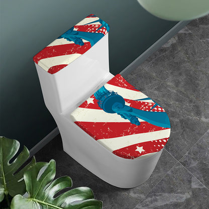 American Statue of Liberty Print Toilet Lid And Tank Cover Set
