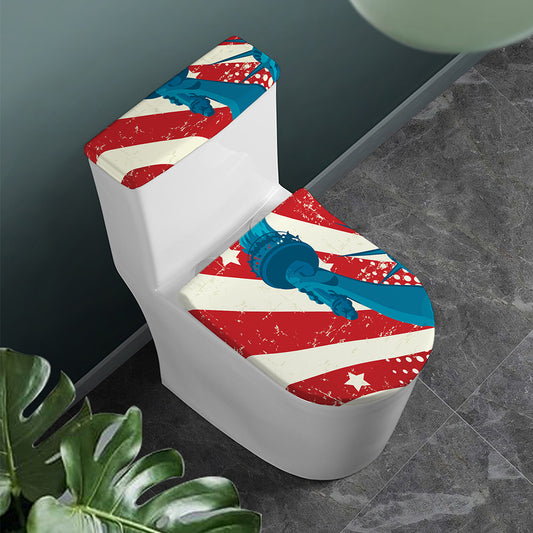 American Statue of Liberty Print Toilet Lid And Tank Cover Set