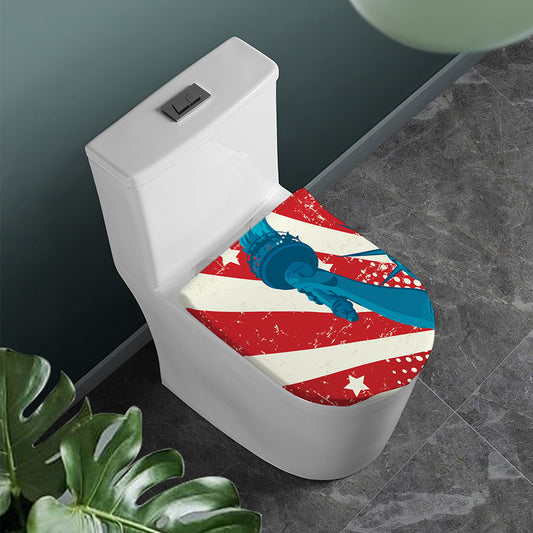 American Statue of Liberty Print Toilet Lid Cover