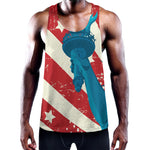 American Statue of Liberty Print Training Tank Top