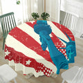 American Statue of Liberty Print Waterproof Round Tablecloth