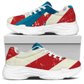 American Statue of Liberty Print White Chunky Shoes