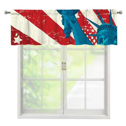 American Statue of Liberty Print Window Valance