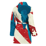 American Statue of Liberty Print Women's Bathrobe