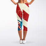 American Statue of Liberty Print Women's Capri Leggings