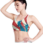 American Statue of Liberty Print Women's Sports Bra