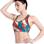 American Statue of Liberty Print Women's Sports Bra