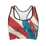 American Statue of Liberty Print Women's Sports Bra