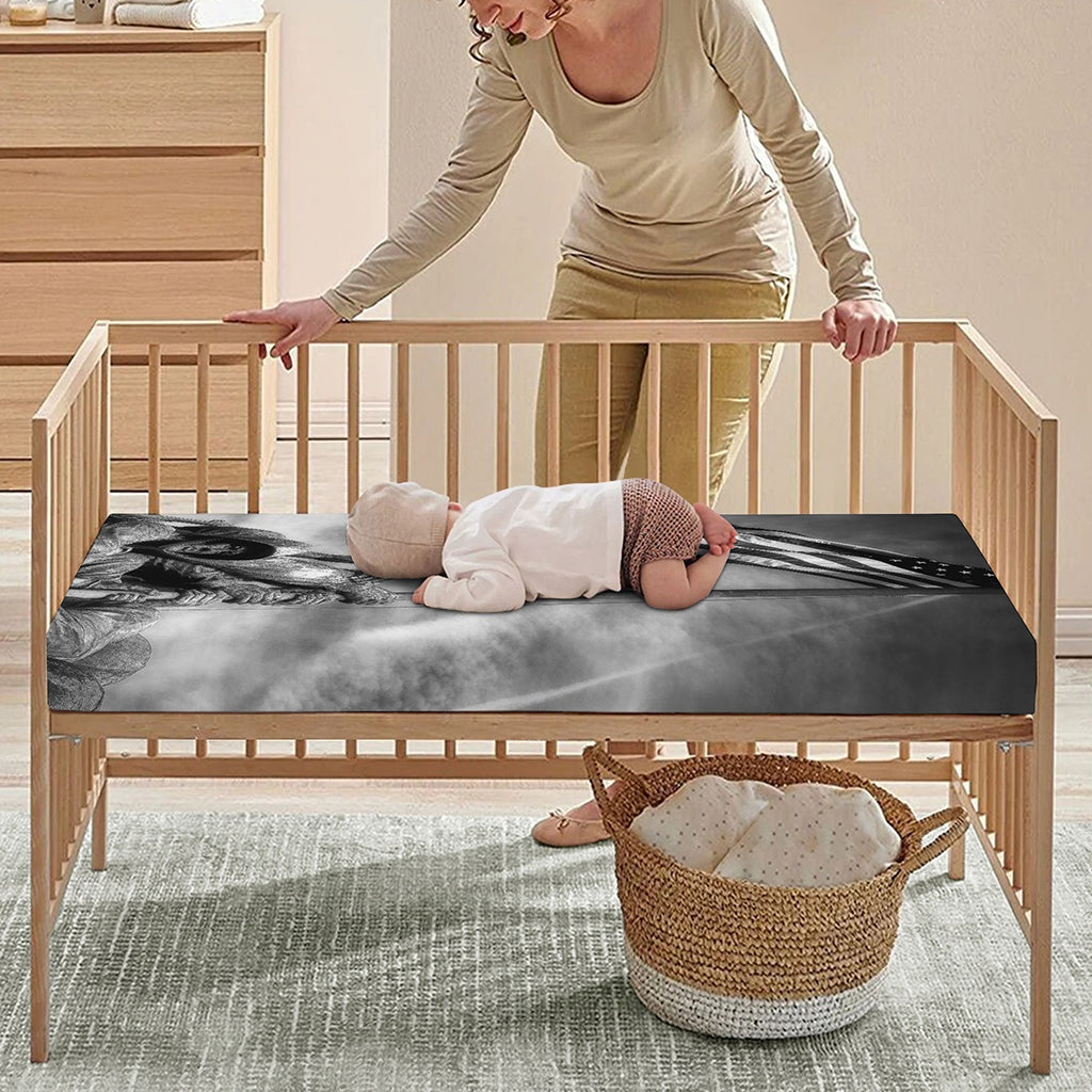 American War Memorial Print Baby Crib Sheet