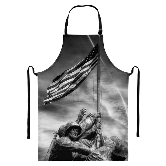 American War Memorial Print Bib Apron With Pocket