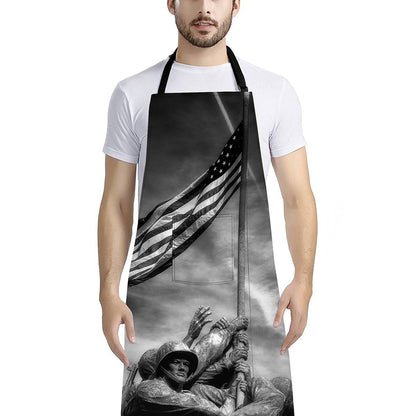 American War Memorial Print Bib Apron With Pocket