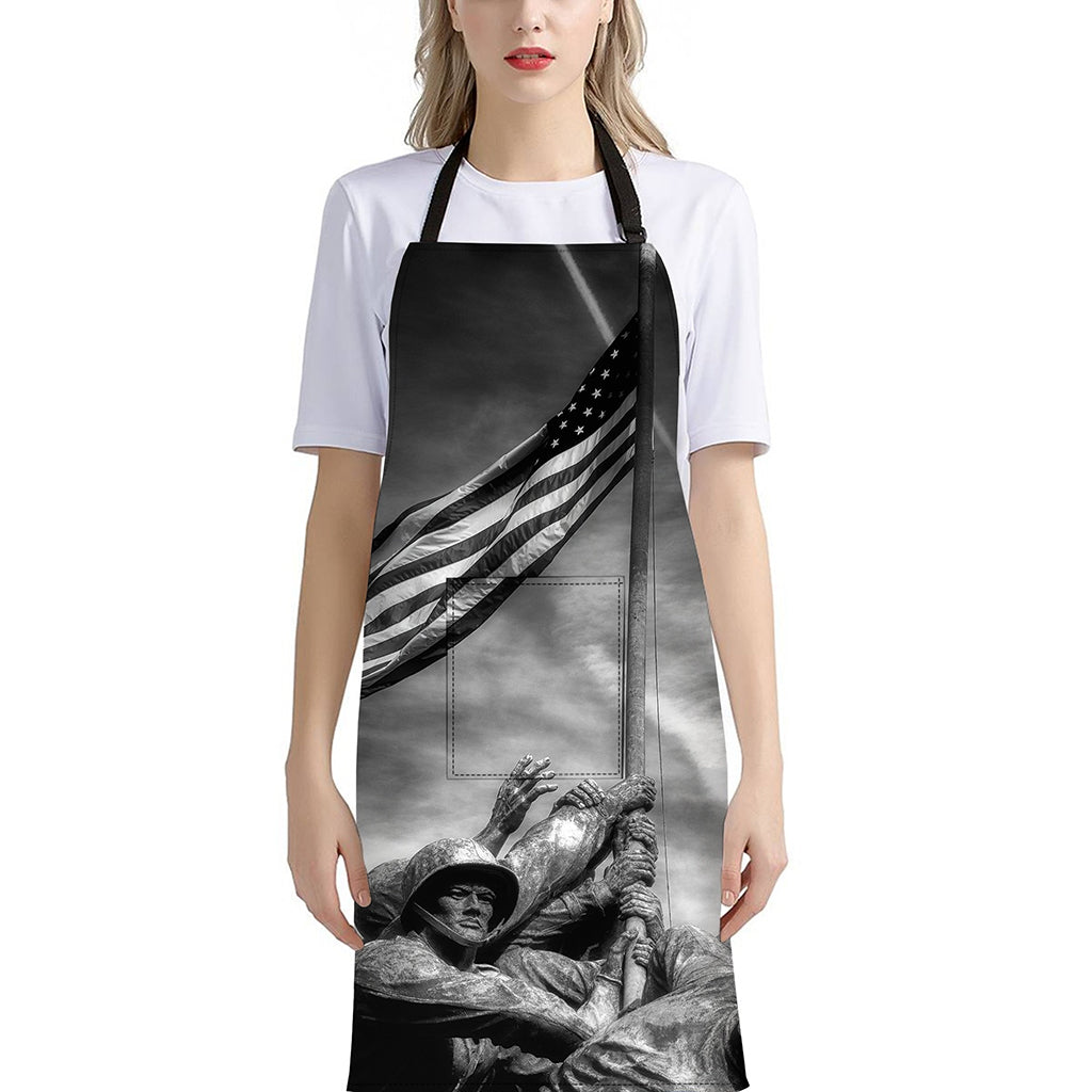 American War Memorial Print Bib Apron With Pocket