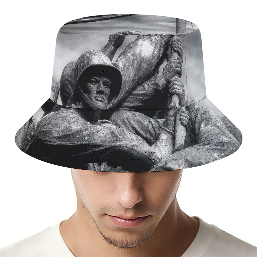 American War Memorial Print Bucket Hat