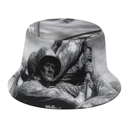 American War Memorial Print Bucket Hat