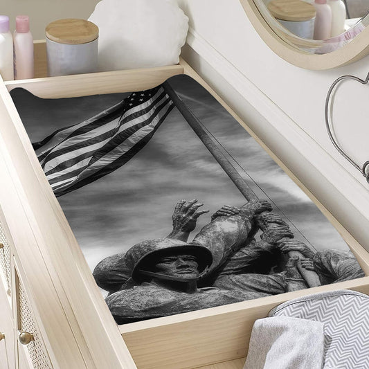 American War Memorial Print Changing Pad Cover