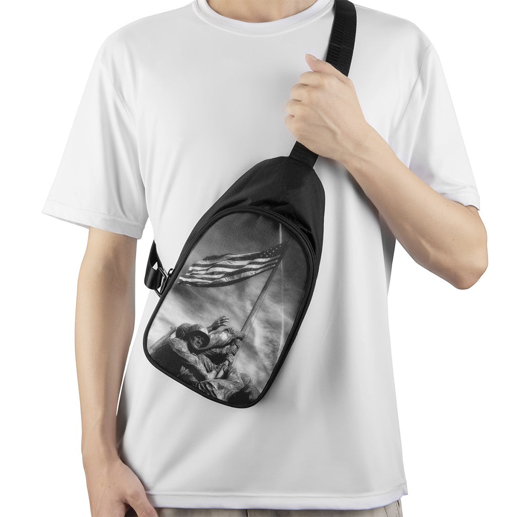 American War Memorial Print Chest Bag